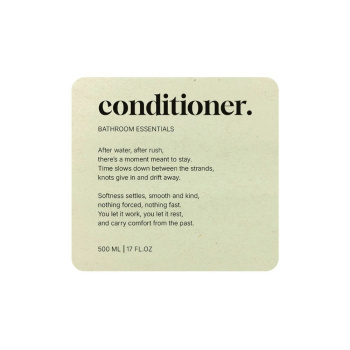 Klebeetikett Premium – Conditioner - Beige