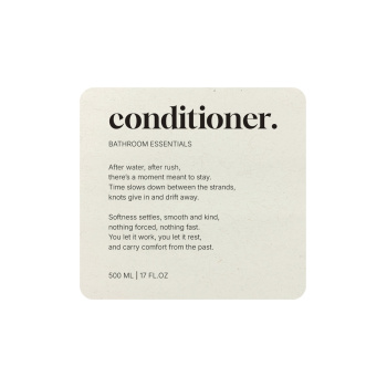 Klebeetikett Premium – Conditioner - Beige