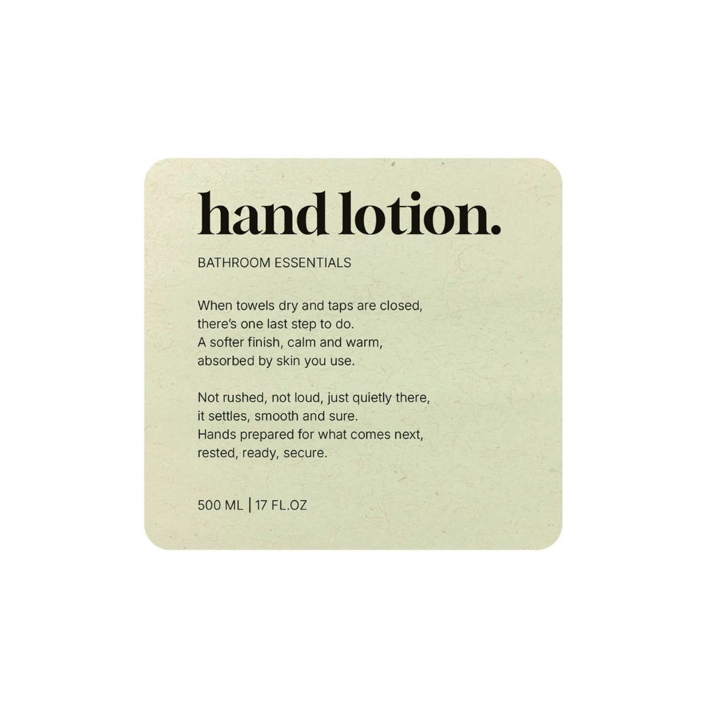 Klebeetikett Premium – Hand Lotion - Beige