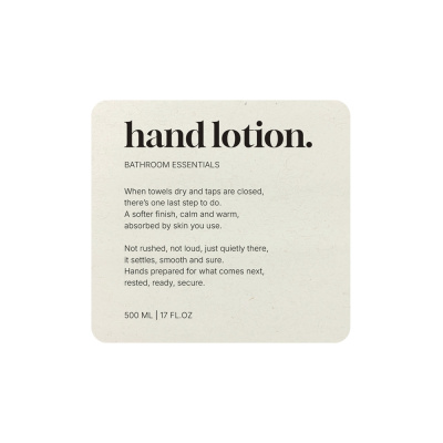 Klebeetikett Premium – Hand Lotion - Beige in der Gruppe Badaccessoires / Alle Badaccessoires anzeigen / Seifenspender Halter & Seife bei Beslag Online (10193-BO)