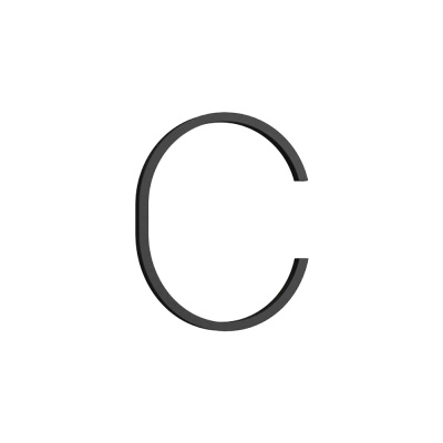 Hausbuchstabe Contemporary - C - Schwarz in der Gruppe Aufbewahrung / Alle Aufbewahrung anzeigen / Hausnummern bei Beslag Online (2018754C-V)