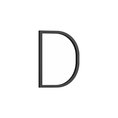Hausbuchstabe Contemporary - D - Schwarz in der Gruppe Aufbewahrung / Alle Aufbewahrung anzeigen / Hausnummern bei Beslag Online (2018755D-V)