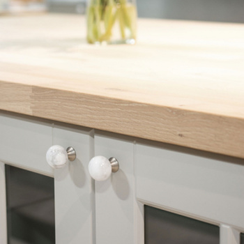 Möbelknopf Bead Straight - Carrara Marmor