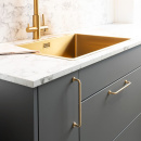 Möbelgriff Viva - Gebürstetes Unbehandeltes Messing