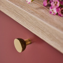 Möbelknopf Copenhagen - 25mm - Rohes/Poliertes Messing