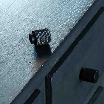 Möbelknopf Helix - 20mm - Mattschwarz