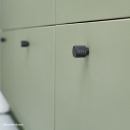 Möbelknopf Helix - 20mm - Mattschwarz