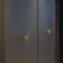 Möbelknopf T Helix Stripe - Messing