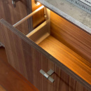 Möbelknopf T Helix Stripe - Edelstahl-Optik