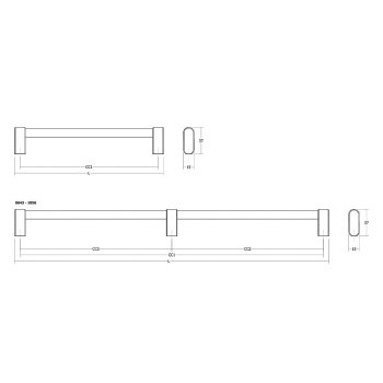 Möbelgriff Linkk - Gebürstetes Messing