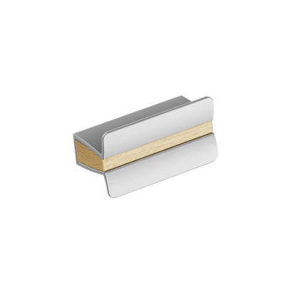 Möbelgriff Papillion - 32mm - Eiche/Edelstahl-Optik in der Gruppe Griffe / Farbe/Material / Holz bei Beslag Online (317620-11)