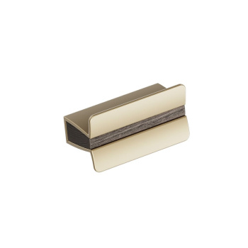 Möbelgriff Papillion - 32mm - Eiche Dunkel Gebeizt/Messing Matt