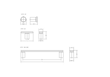 Möbelgriff Fase cc160mm - Gebürstete Bronze