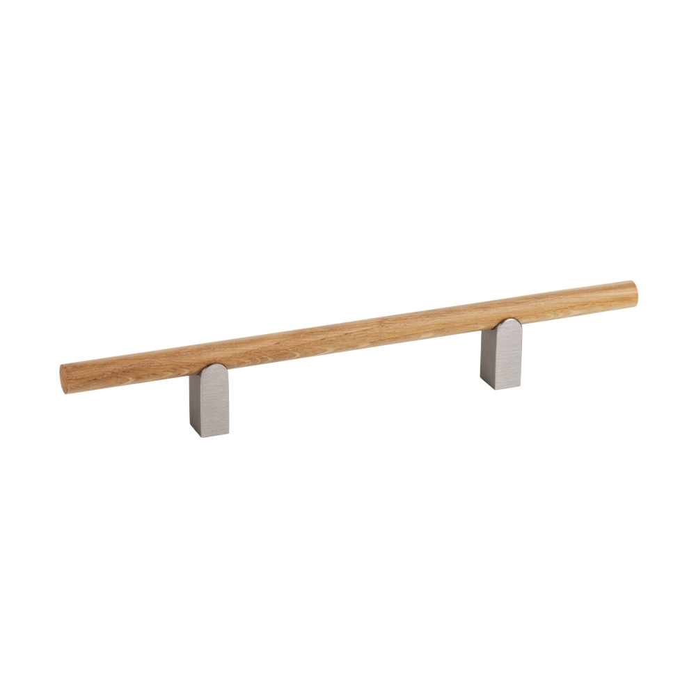 Möbelgriff Kumo Wood - Eiche/Edelstahl-Optik