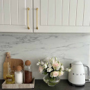 Möbelgriff 1353 - 128mm - Poliertes Unbehandeltes Messing