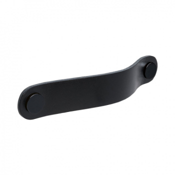 Möbelgriff Loop Round - 128mm - Leder Schwarz/Schwarz
