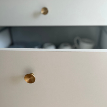 Möbelknopf Sture - 28mm - Gebürstetes Unbehandeltes Messing