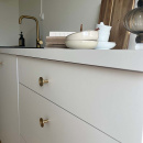 Möbelknopf Sture - 28mm - Gebürstetes Unbehandeltes Messing