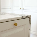 Möbelknopf Dalby - Poliertes Unbehandeltes Messing