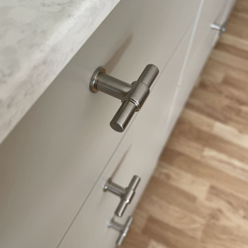 Möbelknopf T-type - Edelstahl-Optik