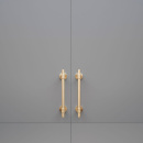 Möbelgriff Uniform - 128mm - Gebürstetes Unbehandeltes Messing