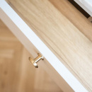 Möbelknopf Uno - Gebürstetes Unbehandeltes Messing