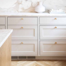 Möbelknopf Uno - Gebürstetes Unbehandeltes Messing