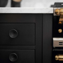 Möbelknopf Fleur - Gusseisen Schwarz