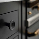 Möbelknopf Fleur - Gusseisen Schwarz