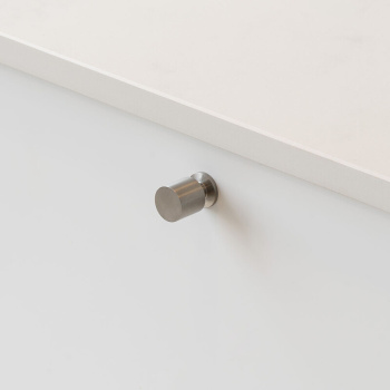 Möbelknopf Solo - 21mm - Gebürsteter Edelstahl