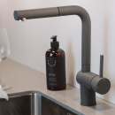 Küchenarmatur Venedig - mit Ausziehbrause - Silgranit Felsgrau