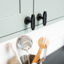 Griffknauf T-Form T Riff - Mattschwarz