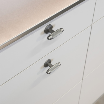 Griffknauf T-Form T Riff - Edelstahl-Optik