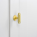 Griffknauf T-Form T Riff - Messing Matt