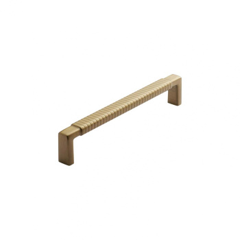 Möbelgriff Rattan - 160mm - Gebürstetes Messing