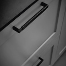 Möbelgriff Rattan - 160mm - Mattschwarz