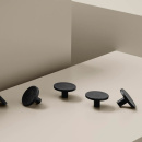 Möbelknopf Plato Ocean IX - 42mm - Mattschwarz