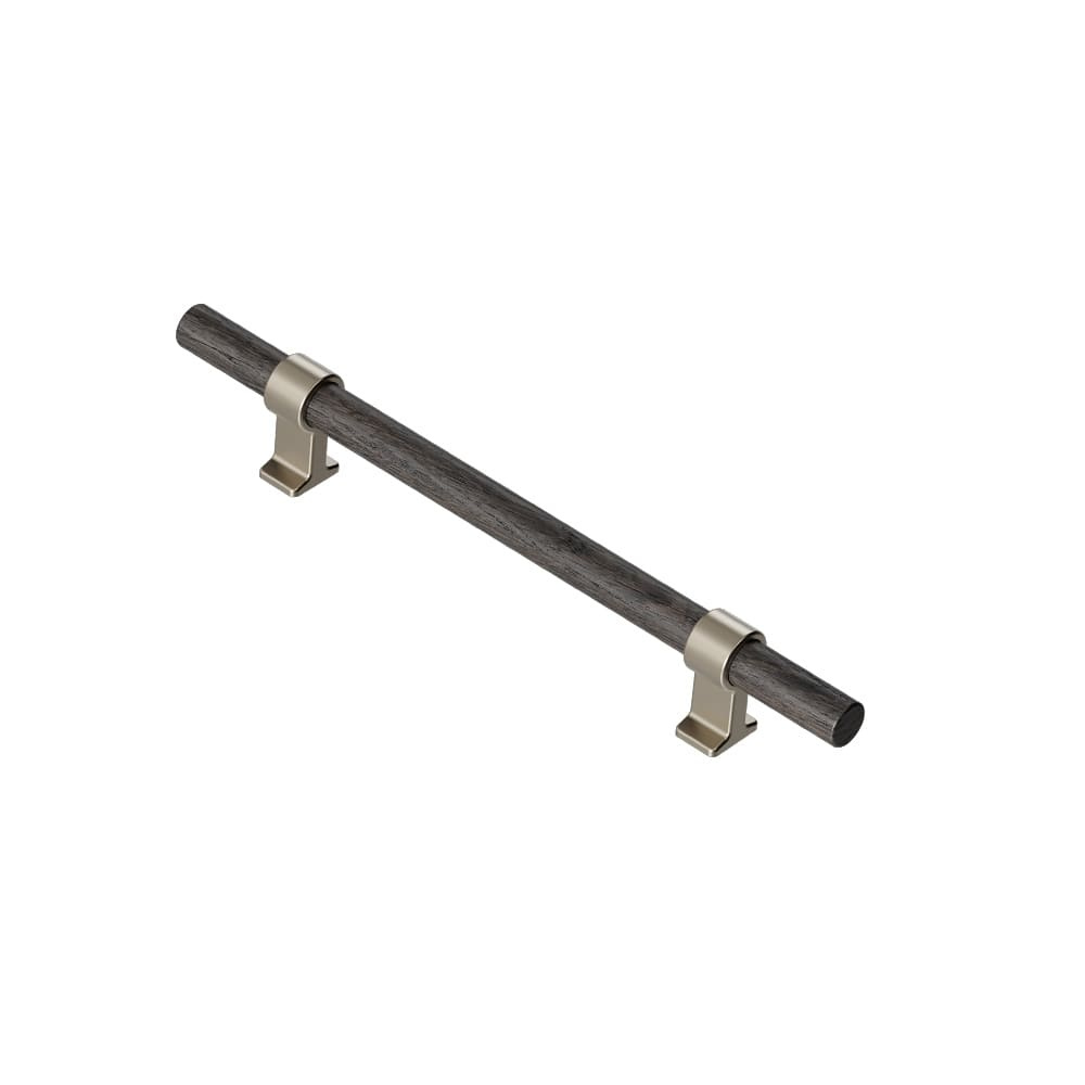 Möbelgriff Bond - Eiche Dunkel Gebeizt/Gebürstetes Messing