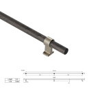 Möbelgriff Bond - Eiche Dunkel Gebeizt/Gebürstetes Messing