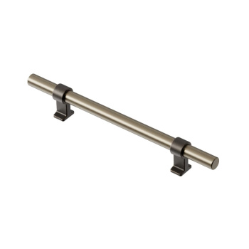 Möbelgriff Bond - 160mm - Antik-Braun/Gebürstetes Messing