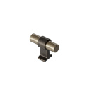 Griffknauf T Bond - Antik-Braun/Gebürstetes Messing