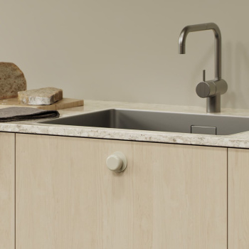 Möbelknopf Colette - 50mm - Glossy Dusty Creme