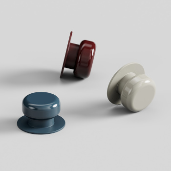 Möbelknopf Colette - 50mm - Glossy Dusty Creme