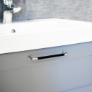 Möbelgriff Lounge - 160mm - Chrom/Schwarz Leder