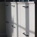 Möbelgriff Lounge - 160mm - Schwarz/Schwarz Leder