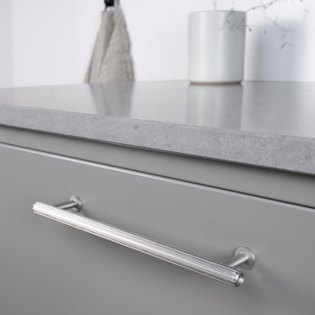 Möbelgriff Rille Mini - 160mm - Edelstahl-Optik