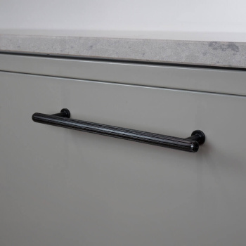Möbelgriff Rille Mini - 160mm - Gebürstetes Schwarz