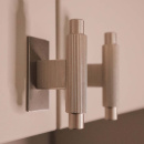 Möbelknopf T Arpa/Rosette - Edelstahl-Optik