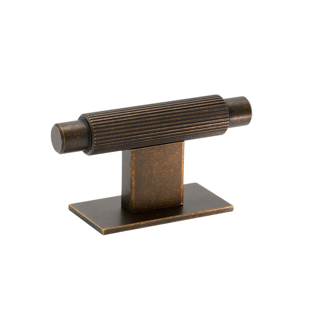 Möbelknopf T Arpa/Rosette - Antik-Messing