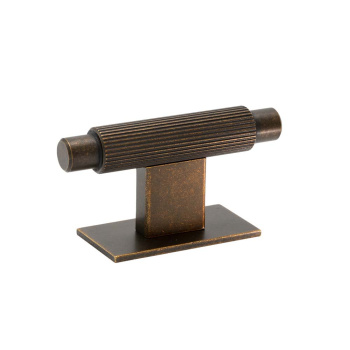 Möbelknopf T Arpa/Rosette - Antik-Messing